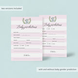 Elephant Baby Shower Printable Keepsakes for Girls