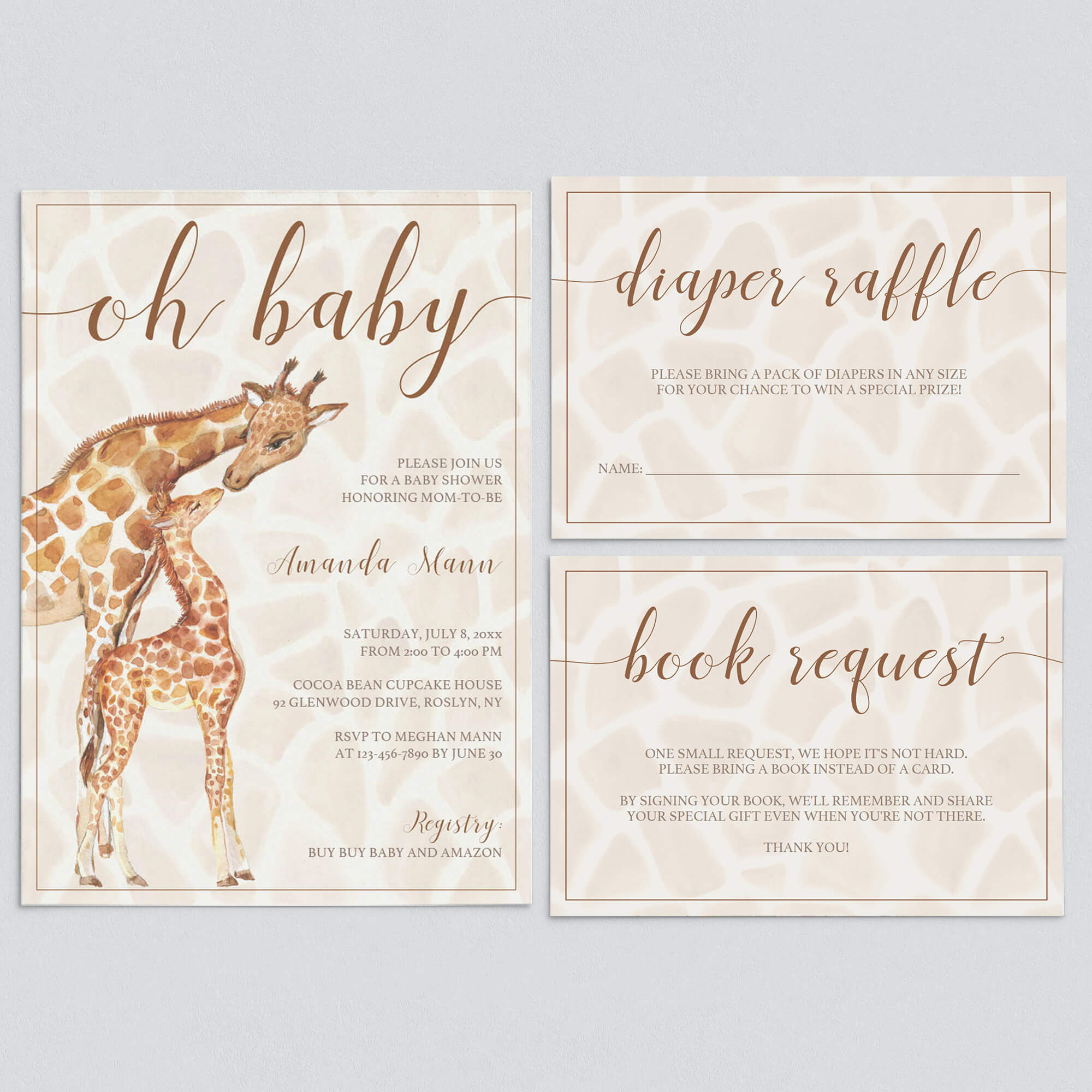 Safari Baby Shower Invitation Kit Gender Neutral by LittleSizzle