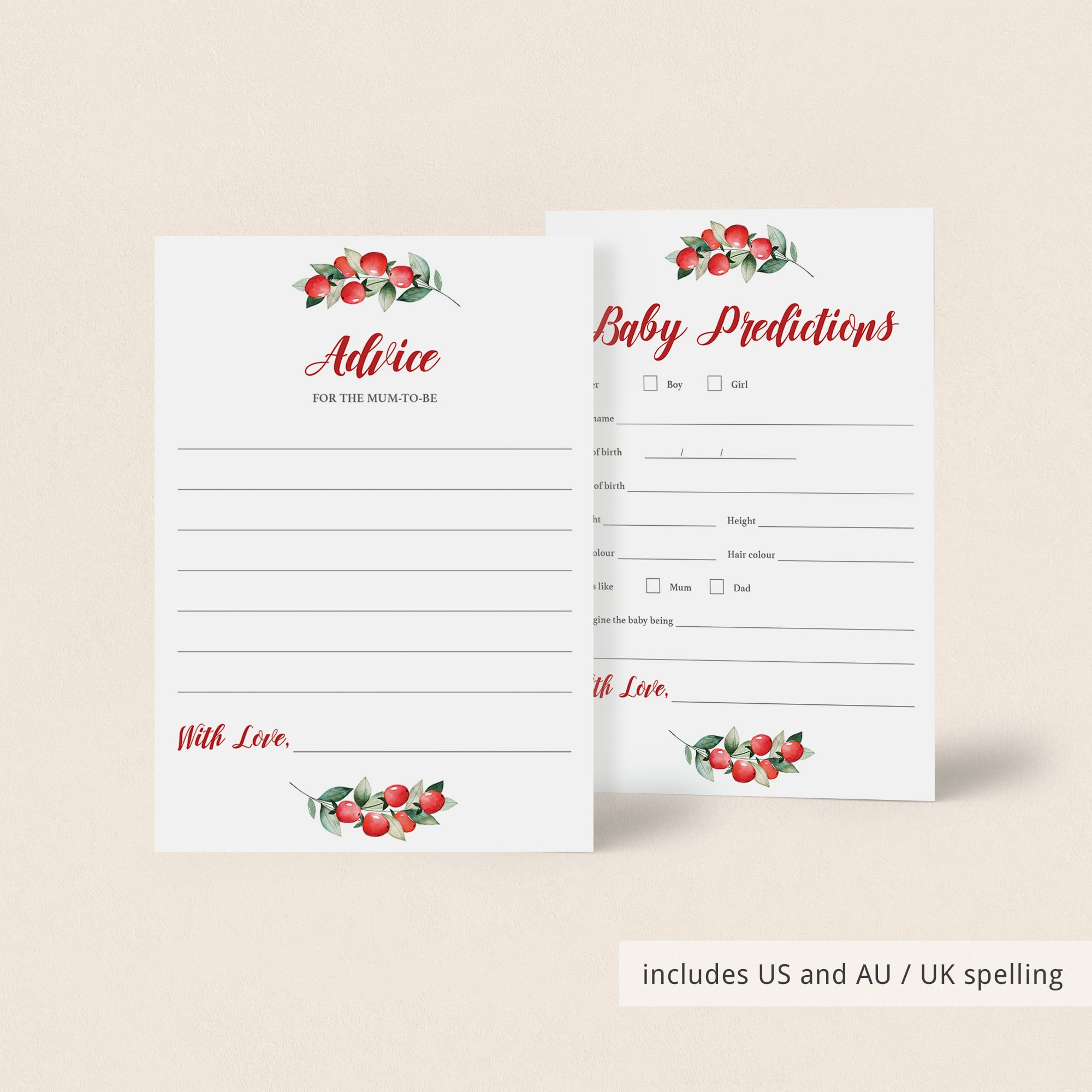 Christmas baby shower keepsakes for mum by LittleSizzle