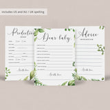 Garden Baby Shower Complete Bundle Printable