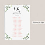 Travel Baby Shower Game Around The World Printable