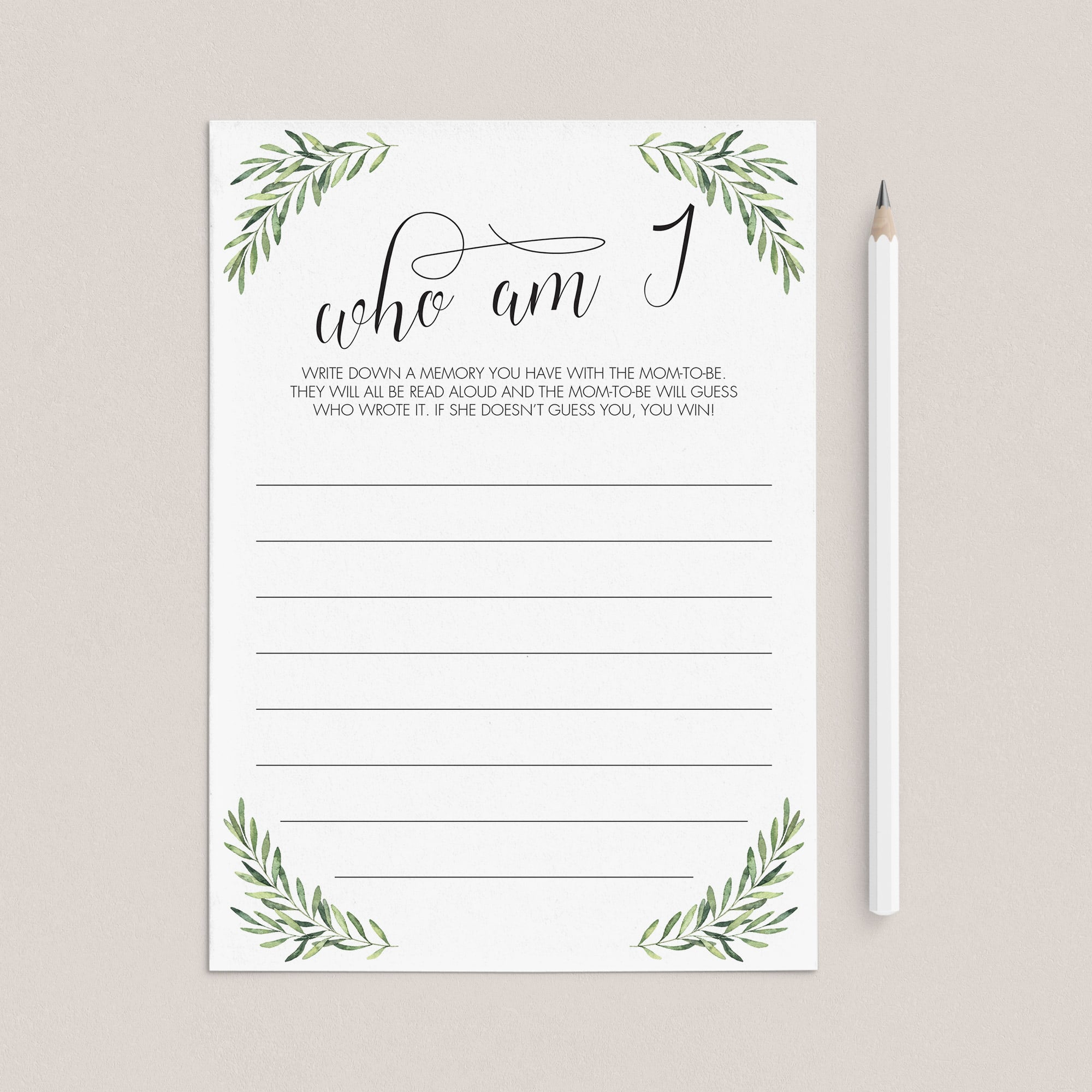 Neutral Baby Shower Memory Game Printable by LittleSizzle