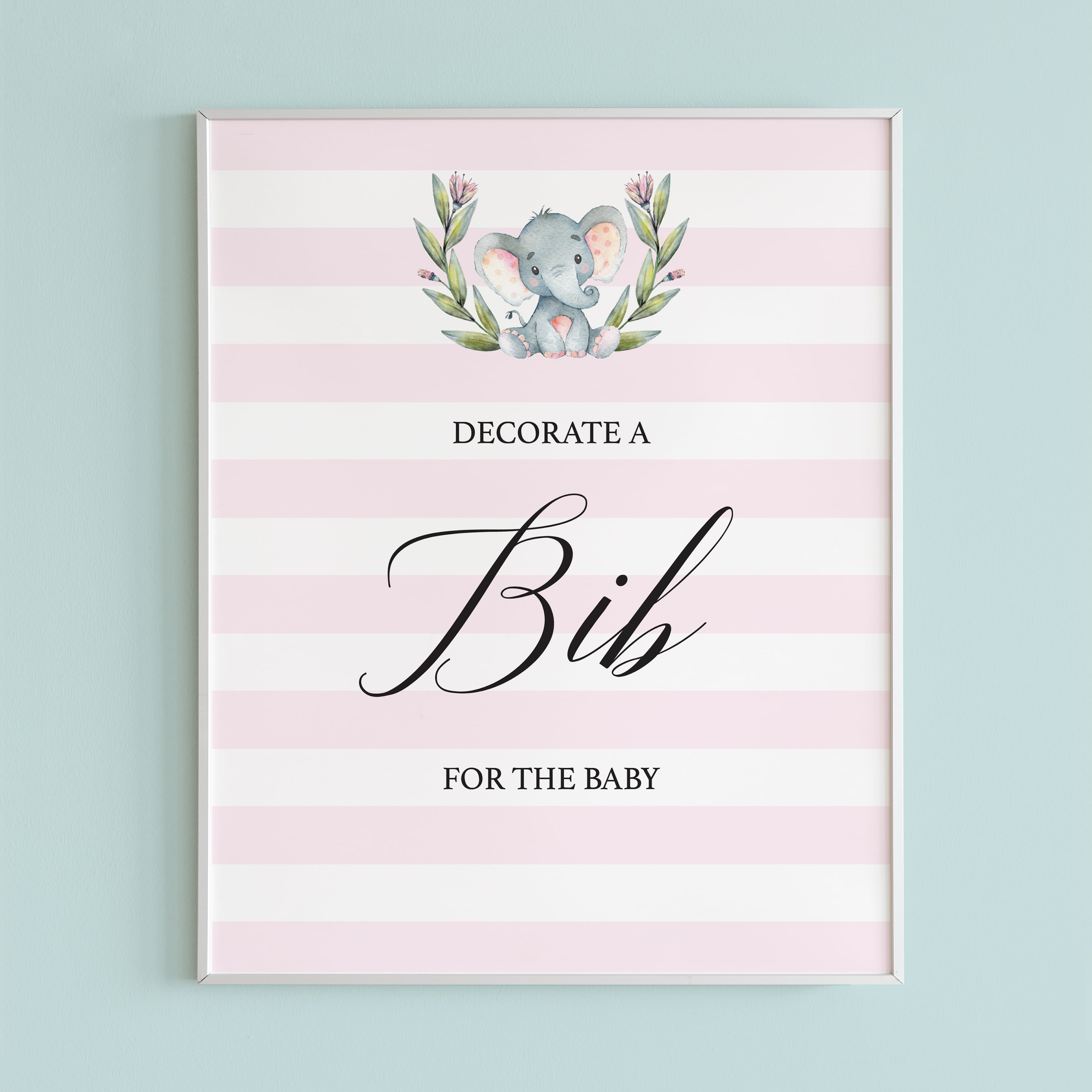 Decorate a bib for baby shower decor pink by LittleSizzle