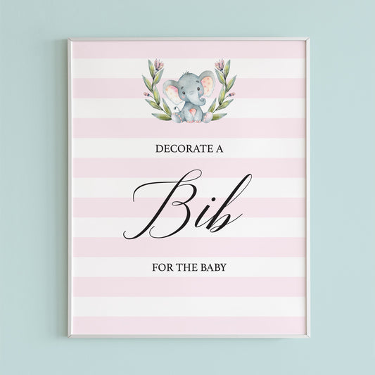 Decorate a bib for baby shower decor pink by LittleSizzle