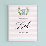Decorate a bib for baby shower decor pink by LittleSizzle