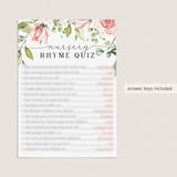 Blush Floral Baby Shower Game Bundle For Zoom