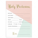 Printable Baby Prediction Card by LittleSizzle