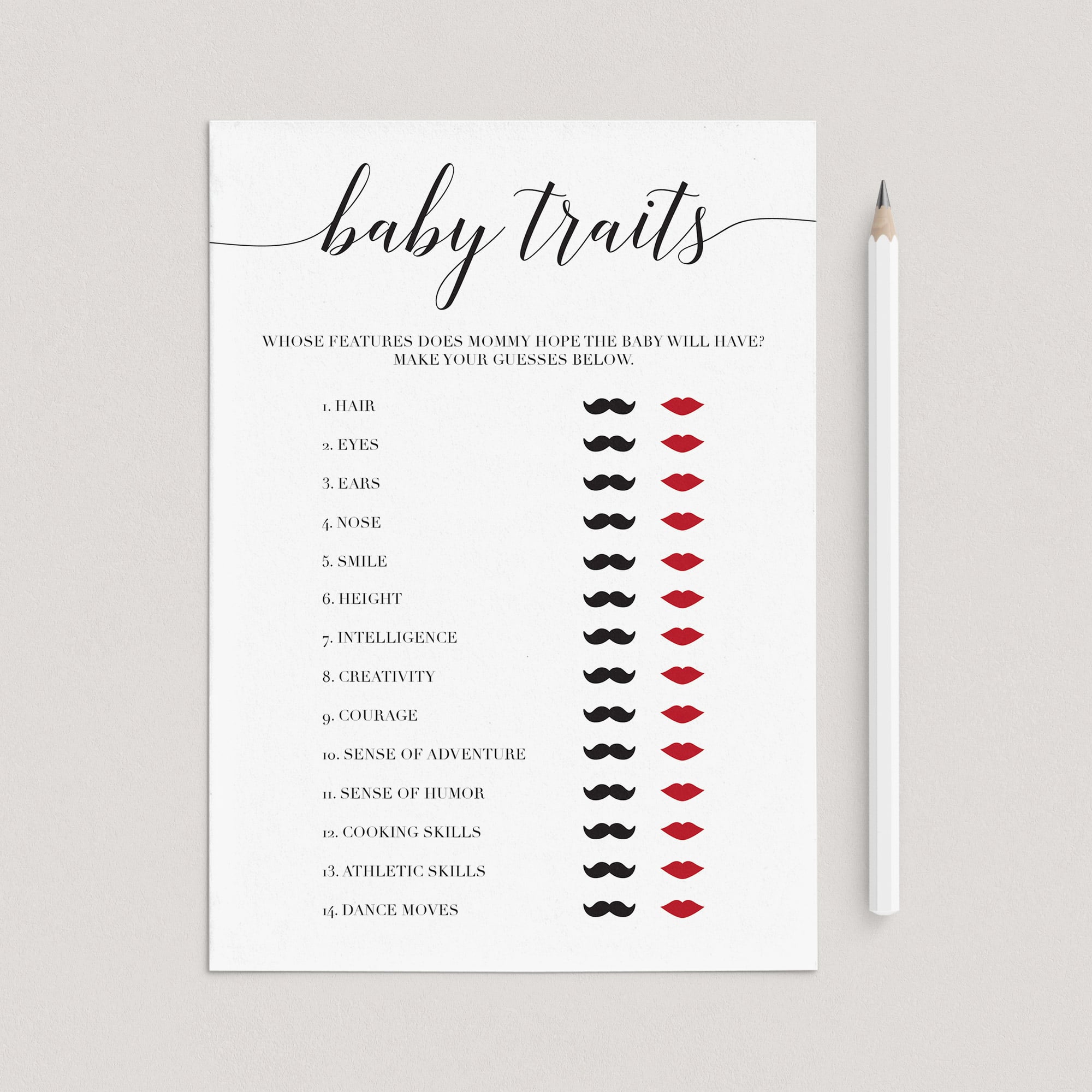 Printable baby shower games black and white by LittleSizzle