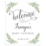 Garden Baby Shower Welcome Poster Template by LittleSizzle
