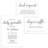 Printable Baby Sprinkle Invitation Set with Calligraphy Font by LittleSizzle