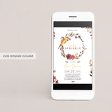 Watercolor floral wreath baby sprinkle invites by LittleSizzle