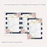 Navy and Gold Printable Baby Shower Games