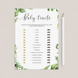 Greenery baby shower game what will baby look like by LittleSizzle