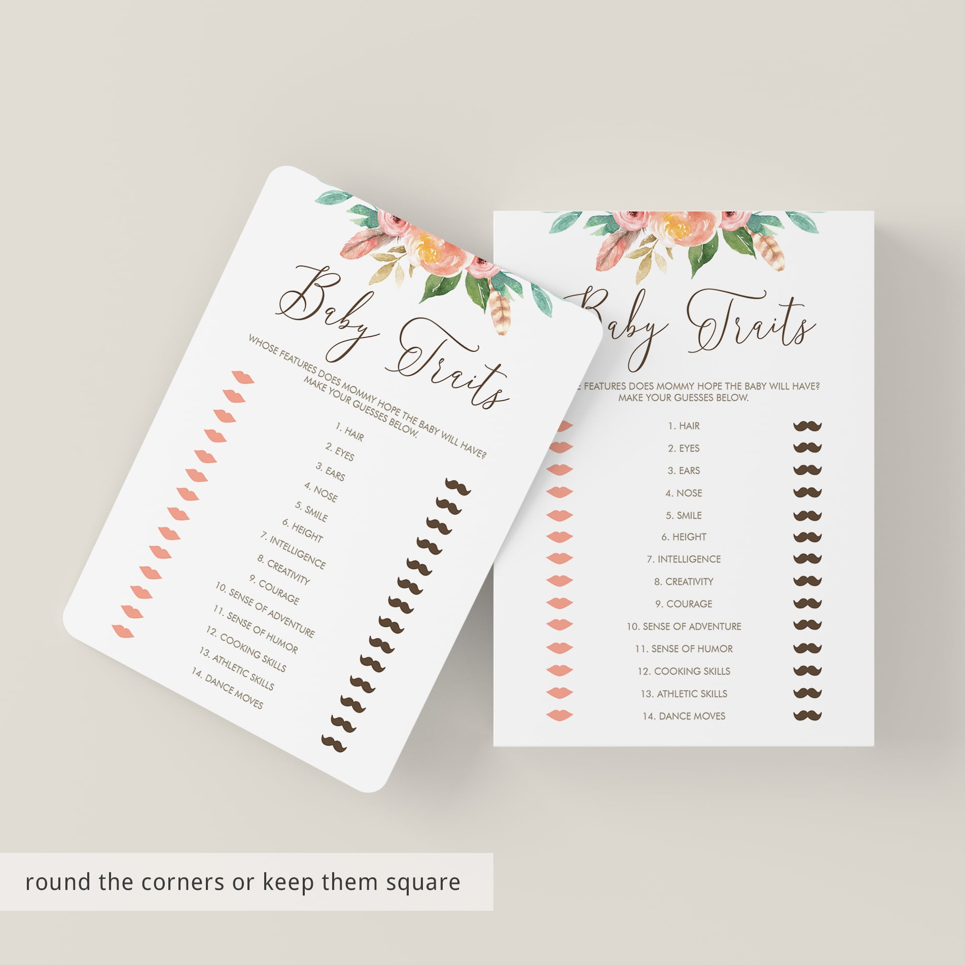 Guess the baby traits baby shower game by LittleSizzle