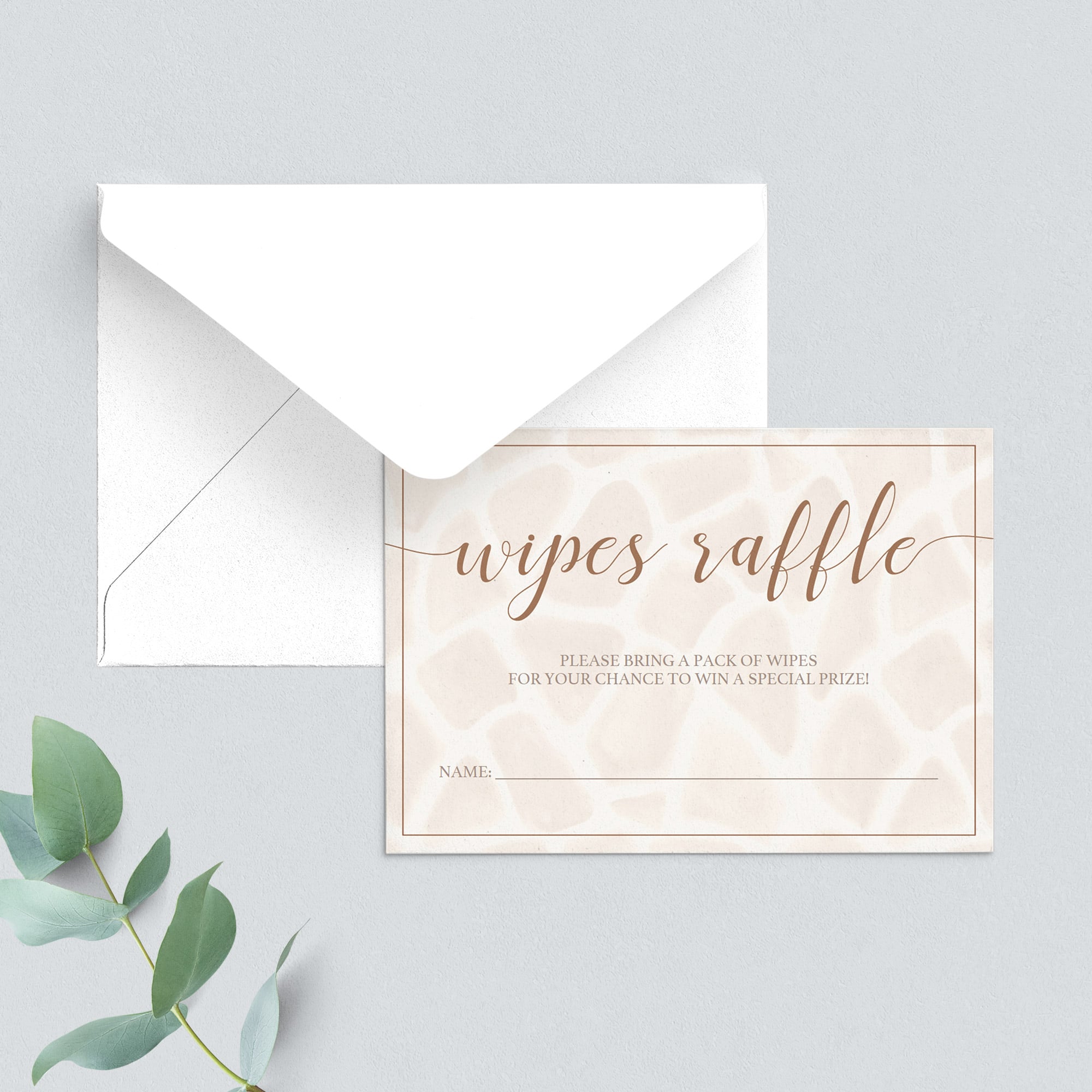 Wipe raffle tickets baby shower gender neutral by LittleSizzle