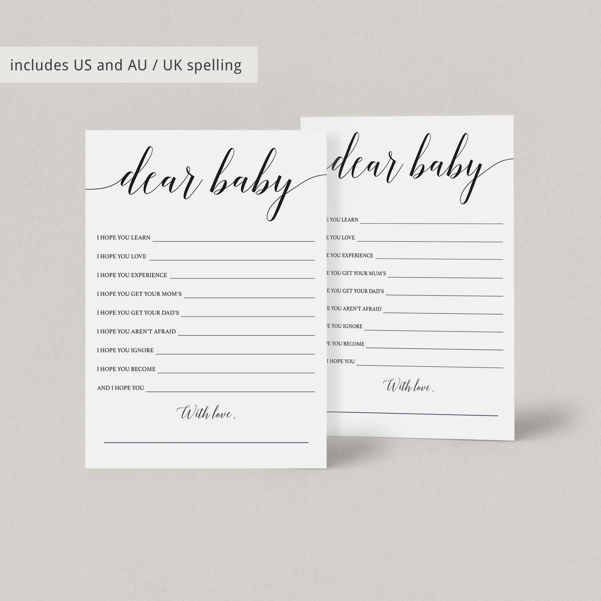 Kraft wishes for baby shower cards for mum by LittleSizzle