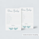 Blue winter baby shower game cards printable download by LittleSizzle