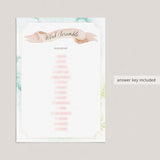 Baby Word Scramble Game With Answers Printable