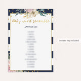 Download baby girl shower game for navy and pink baby party by LittleSizzle