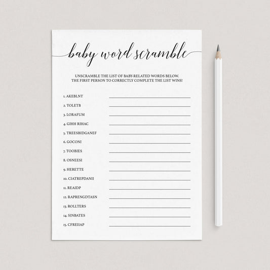 Simple baby shower games for zoom by LittleSizzle