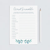 Baby Shower Word Scramble Game with Answers by LittleSizzle