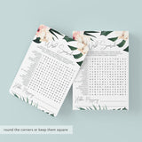 Tropical Theme Baby Shower Word Puzzle Printable
