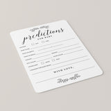 Rustic Minimal Baby Shower Game Predictions for Baby