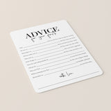 First Birthday Party Advice Cards Printable