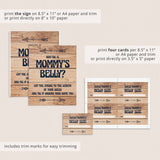 How big is mommy's belly game for rustic baby shower by LittleSizzle