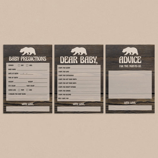 Brown bear shower printables by LittleSizzle