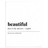 Beautiful Definition Print Instant Download by LittleSizzle