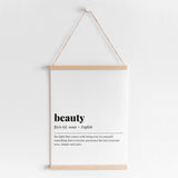 Beauty Definition Print Instant Download