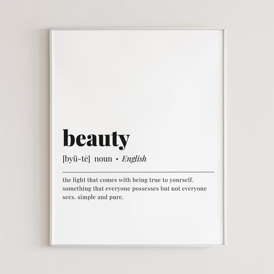 Beauty Definition Print Instant Download by Littlesizzle