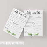 Fill in the blanks baby shower game printable by LittleSizzle