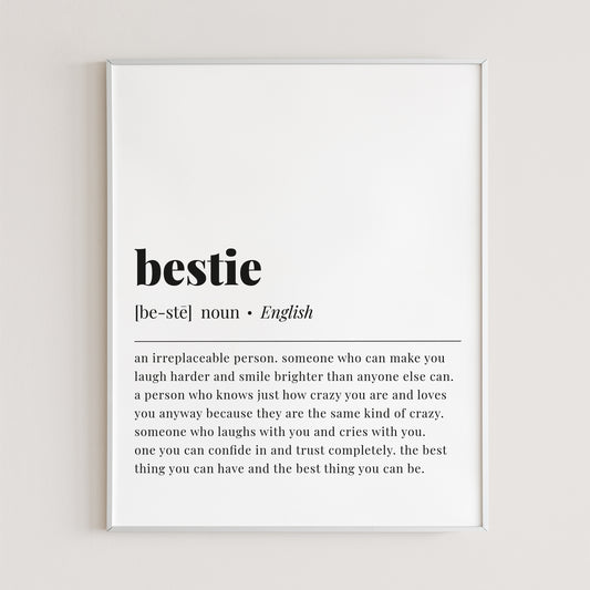 Bestie Definition Print Digital Download