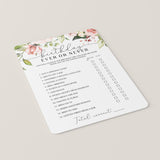 Ladies Birthday Party Game Ever or Never Printable