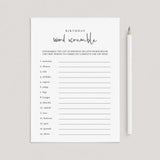 Word Scramble Birthday Game for All Ages Printable by LittleSizzle