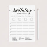 Girl 1st Birthday Party Game Scattergories Printable by LittleSizzle