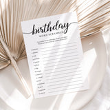 Birthday Word Scramble with Answer Key Printable