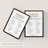 Black and Gold Birthday Party Games for Her Printable