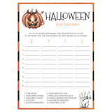 Halloween Game for Family Printable Scattergories by LittleSizzle