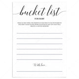 Bucket list for baby cards by LittleSizzle