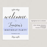 DIY Welcome Sign Template Instant Download
