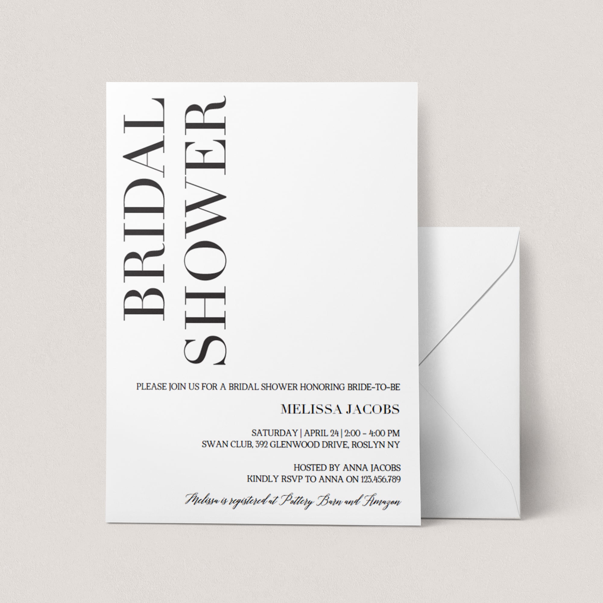 Minimalist wedding party invitation by LittleSizzle