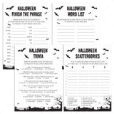 Black and White Theme Halloween Party Games Bundle Printable by LittleSizzle