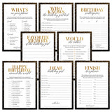Black and Gold Birthday Party Games for Her Printable by LittleSizzle