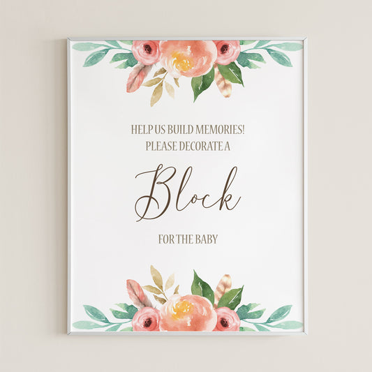 Build memories decorate a block for baby sign  by LittleSizzle