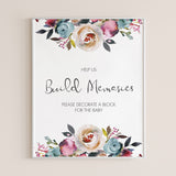 Build memories baby shower game decorate a block by LittleSizzle