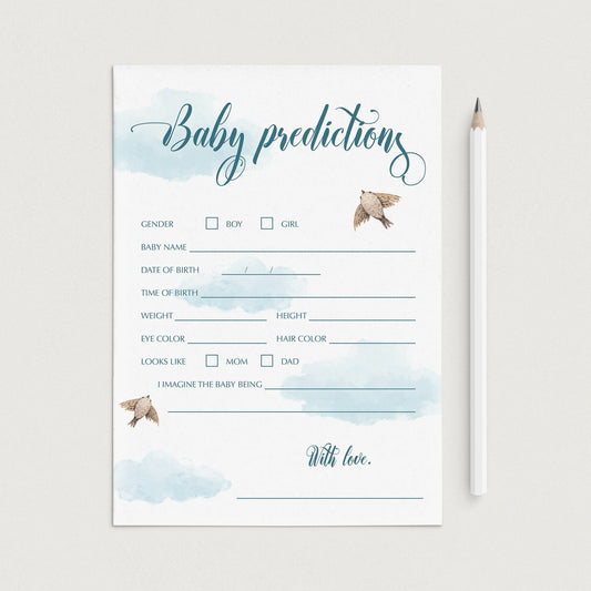 Air baby shower prediction games printable by LittleSizzle