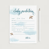 Air baby shower prediction games printable by LittleSizzle